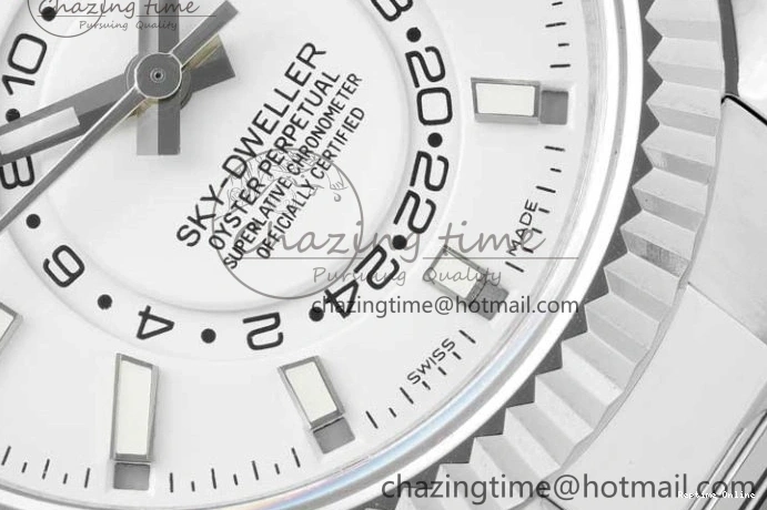 0124 Unisex Skydweller SS Noob Best Edition White Dial on SS Oyster Bracelet A23J 2288